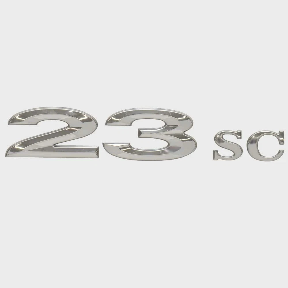 Cobalt Boat Raised Model Decal Sticker 453096 - 23SC Silver Emblem