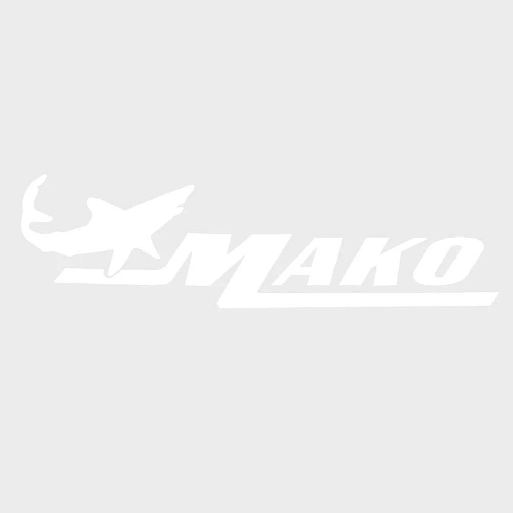 Mako Boat Decal 166118 - White Shark Logo Sticker