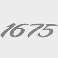 Lund Boat 1675 Decal 2095958 - Metallic Silver Sticker 7 1/4 X 1 3/4 Inch