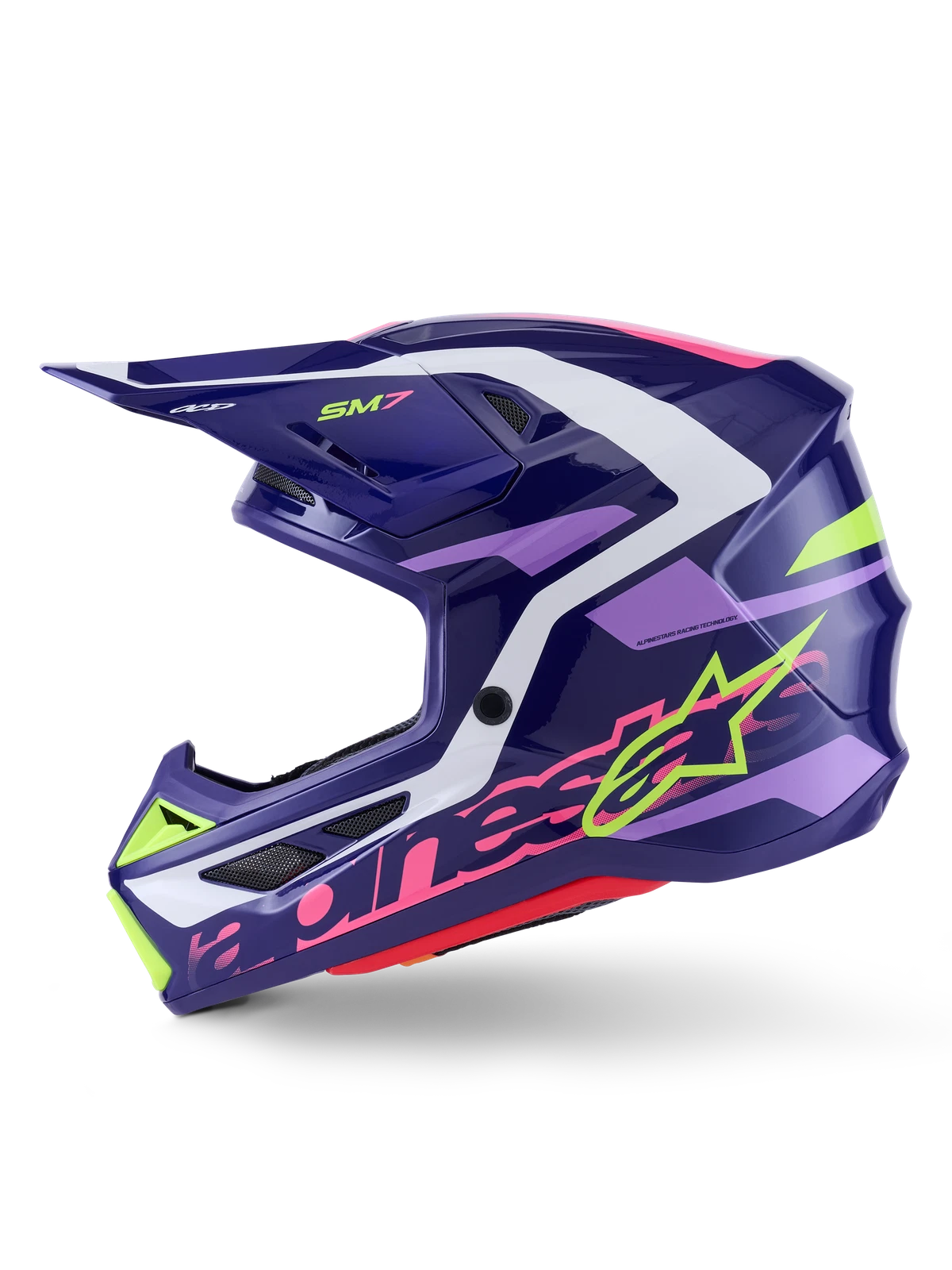 Alpinestars SM7 Deed Helmet Off-Road Motorcycle Helmet Medium Purple/Pink
