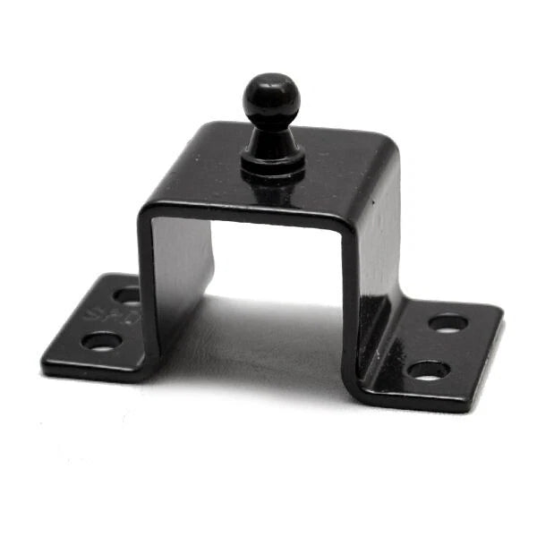Tracker Boat Gas Shock Mounting Plate 99320 - 10mm Ball Black Steel