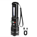 Multi Color LED Flashlight Rechargeable 1200mAh Zoomable for Camping Hiking