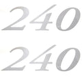 Weeres Boat Number Decal 30000387 - Sundeck 3 3/4 Inch Silver 2PC