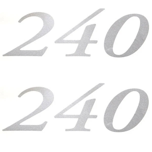 Weeres Boat Number Decal 30000387 - Sundeck 3 3/4 Inch Silver 2PC