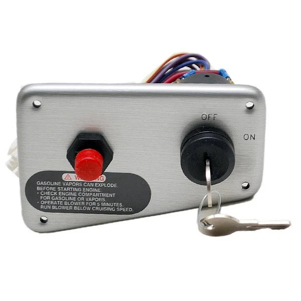 Centurion Boat Ignition Switch Panel - 4 Position Silver Brushed