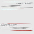 Crestliner Boat Hull Graphic Decal 2090324 - Fish Hawk (set of 10)