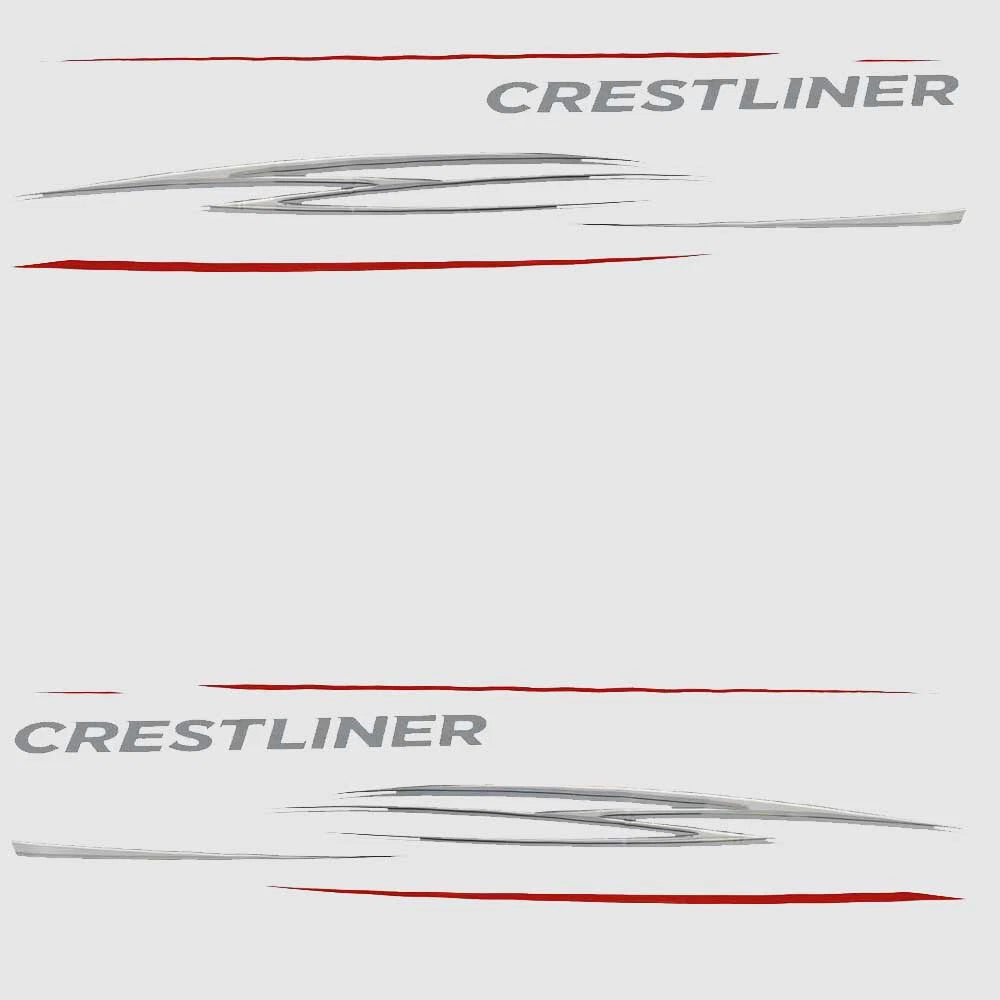 Crestliner Boat Hull Graphic Decal 2090324 - Fish Hawk (set of 10)