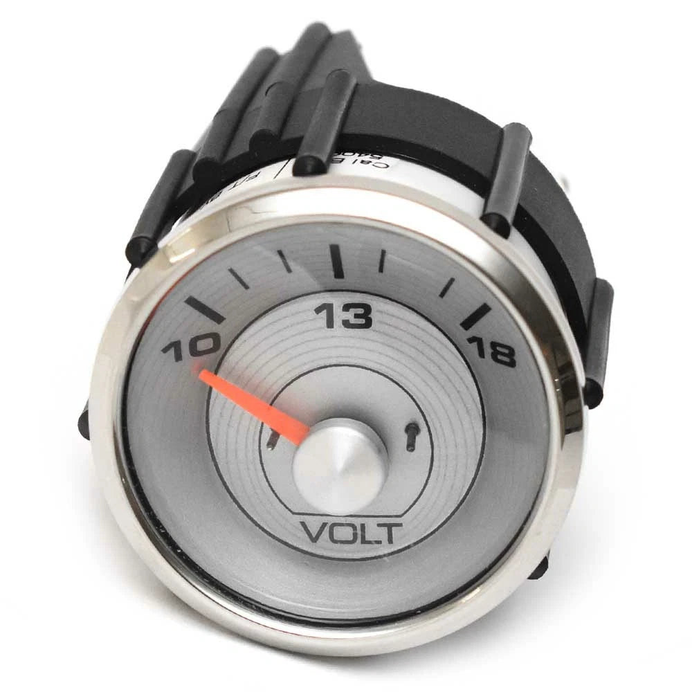 Faria Boat 10-18 Voltage Gauge VBC607A - 2 Inch DMD SS Contour Spun Blue