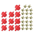 Inline Fuel Filter Hose Clamps Clips Kit for Lawn Mower Fits 1/4in Accessories