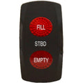 Carling Boat Rocker Switch Cover - FILL - STARBOARD - EMPTY Actuator