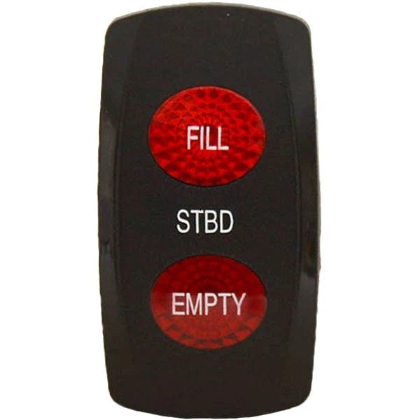 Carling Boat Rocker Switch Cover - FILL - STARBOARD - EMPTY Actuator