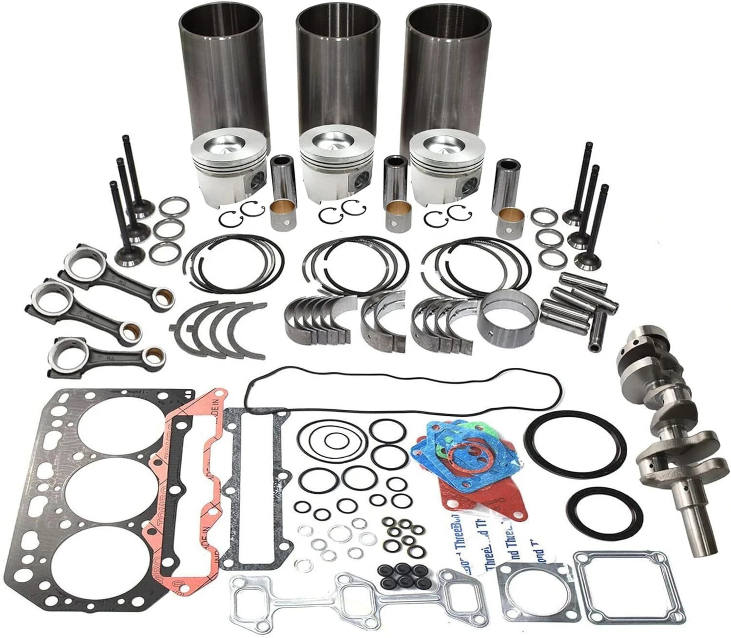 3TNV88 3D88E Rebuild Kit with Crankshaft & Con Rod for Yanmar Komatsu Engine
