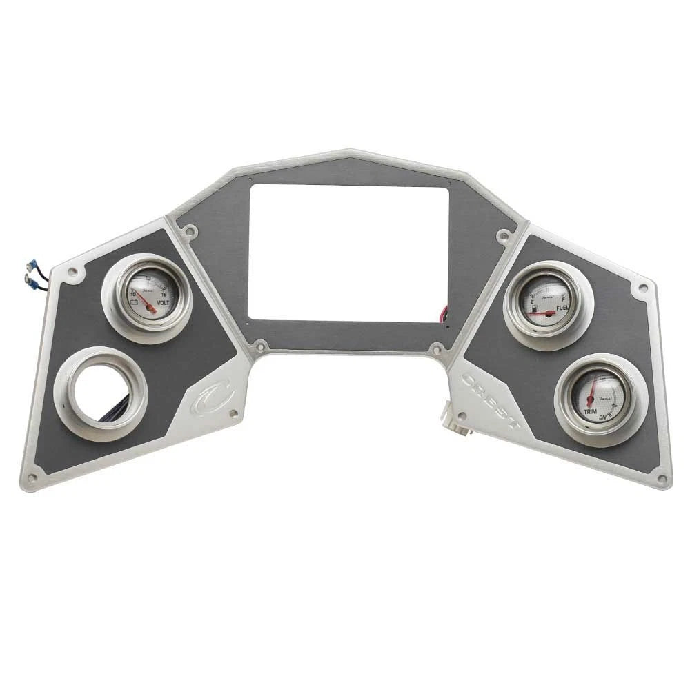 Crest Pontoon Boat Gauge Dash Panel PORT176 - Caribbean RS Aluminum