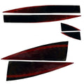 Lowe Boat Gate Graphic Decals 1974048 - Red - Black (set of 6)