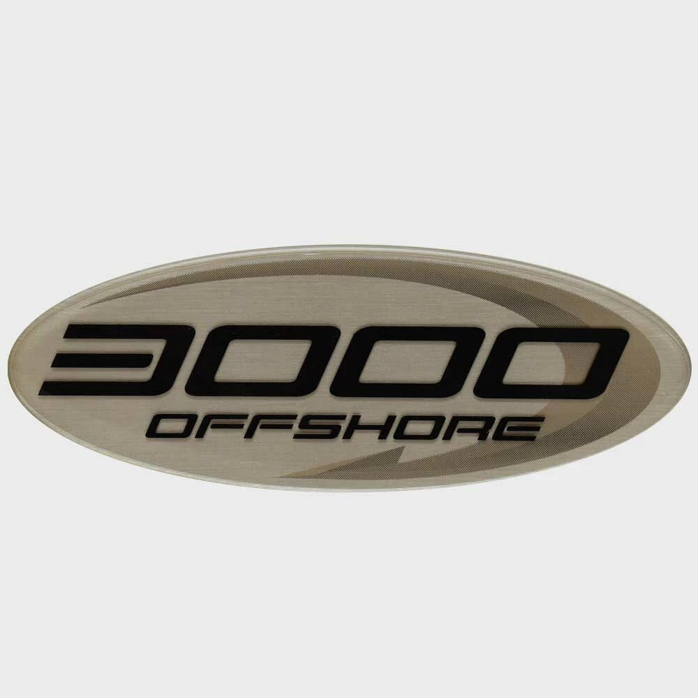 Pursuit Boat Raised Emblem Decal 543646 - 3000 Offshore Silver Sticker