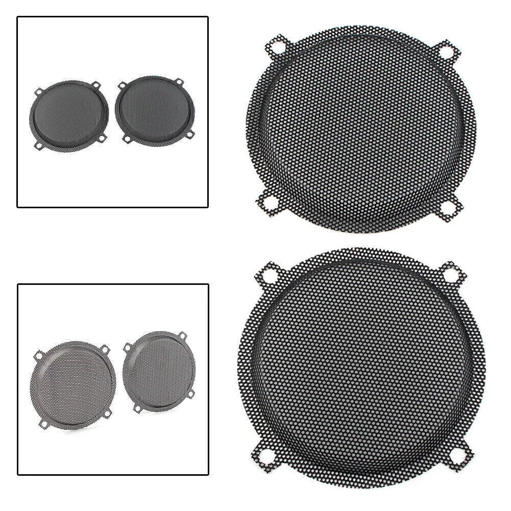 Wired Punched Steel Mesh Speaker Grills Black for Harley Electra Glide