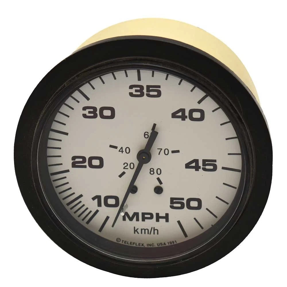 Teleflex Boat Speedometer Gauge 33510 - Speedo Black White