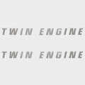Yamaha Boat Decals F0R-U417T-00 - Twin Engine 18 Inch Silver (pair)