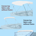 BIMINI TOP BOAT COVER CANVAS FABRIC WHITE with BOOT FITS 3 BOW 72"L 46"H 79"-84"W