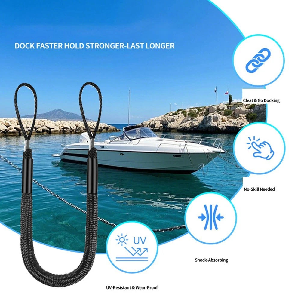 Compact Bungee Rope for Quick Boat Mooring At Lakeside and Restaurants