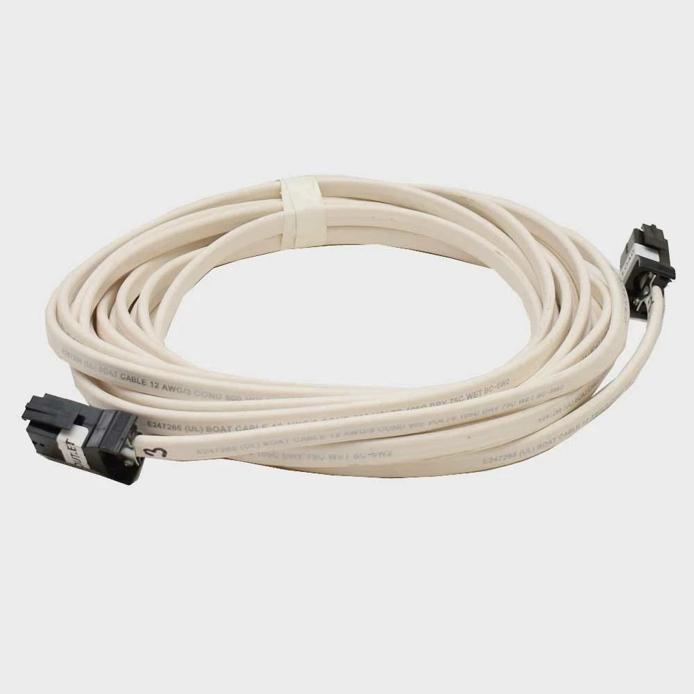 Rinker Boat Coax Wire Cable - 12 AWG - 3 White 28 FT