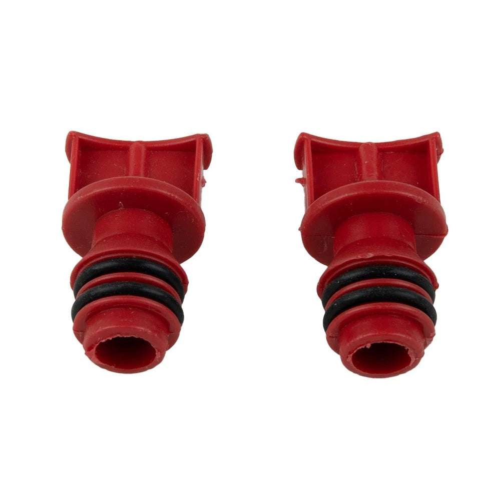 2pcs Red Plastic 17mm Thread Air Compressor Replacement Part Oil Breather Cap