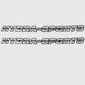 Hydra-Sports Boat Decals - 44 X 3 Inch Gray Black Gradient (pair)