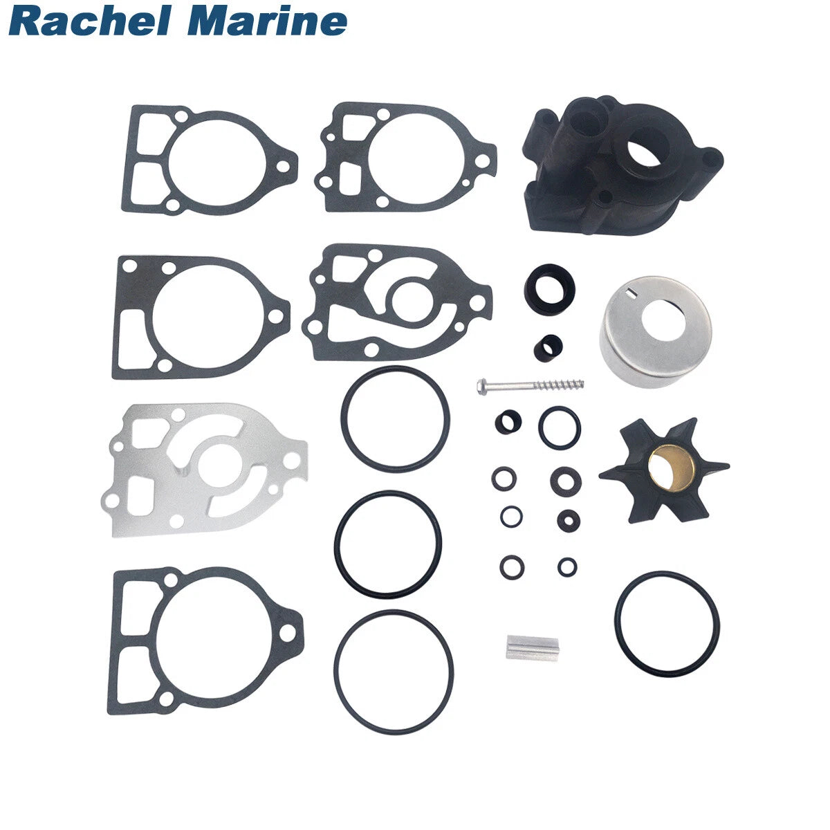 For MerCruiser Water Pump Impeller Kit with Base, Replaces 46-96148Q8/961 48T8