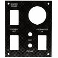 Bass CAT Boat Blank Switch Panel - Master Power Livewell Carbon Fiber