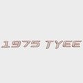 Lund Boat Raised Emblem Decal 2335536 - 1975 Tyee 14 1/2 Inch Silver Red