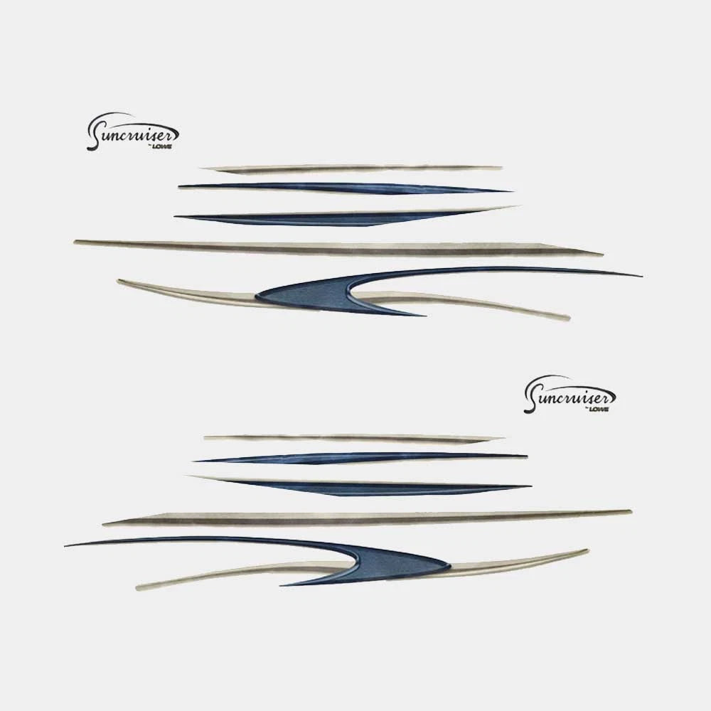 Lowe Boat Hull Decal 015678 - Suncruiser Blue Taupe White (kit)