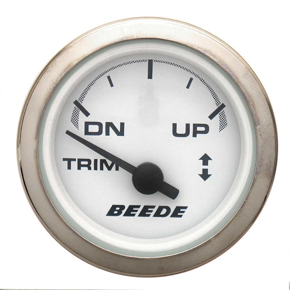 Beede Boat Trim Gauge 945703 - Honda 2 Inch Silver White