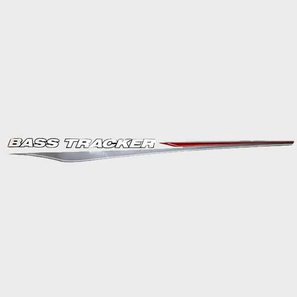 Bass Tracker Boat Hull Decal 110407 - 87 X 7 Inch Metallic Silver