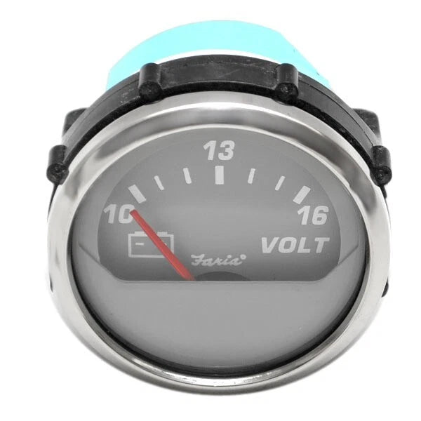 Faria Boat Volt Meter Gauge VP4019A - Professional Gray 2 Inch