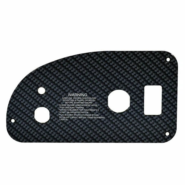 Rinker Boat Blank Ignition Panel 45034 - 262 Carbon Fiber Aluminum