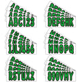 4Sets Watercraft Registration Numbers 3"lettering Vinyl Boat JetSki Decals Green