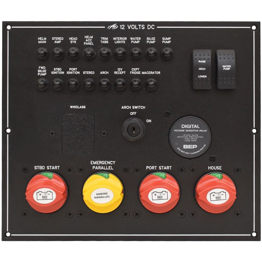 Monterey Boat Battery Control Panel MB-60253243-01 - 10 3/4 X 12 1/2In