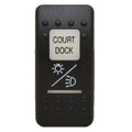 Carling Boat Rocker Switch Cover - COURT DOCK Black Actuator