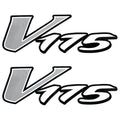 Tracker Marine Boat V 175 Decals 157805 - 9 1/2 Inch Silver (pair)
