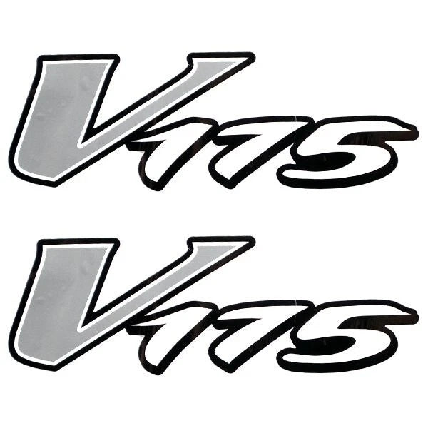 Tracker Marine Boat V 175 Decals 157805 - 9 1/2 Inch Silver (pair)