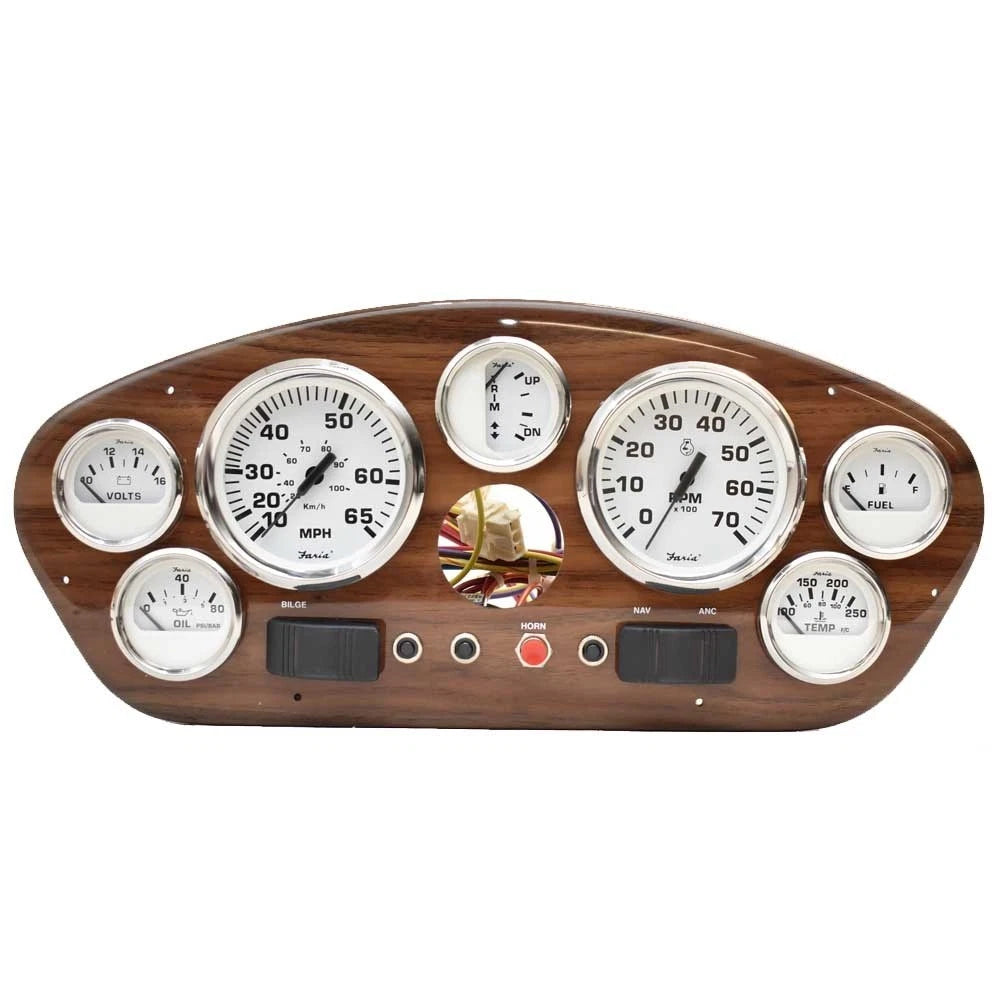 Glastron Boat Gauge Panel 025-4741 - GT 185 Mercury Woodgrain
