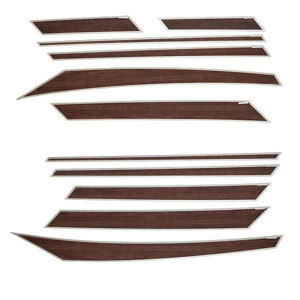 MasterCraft Boat Raised Decal Kit 750156 - X-Star Woodgrain Silver 11PC