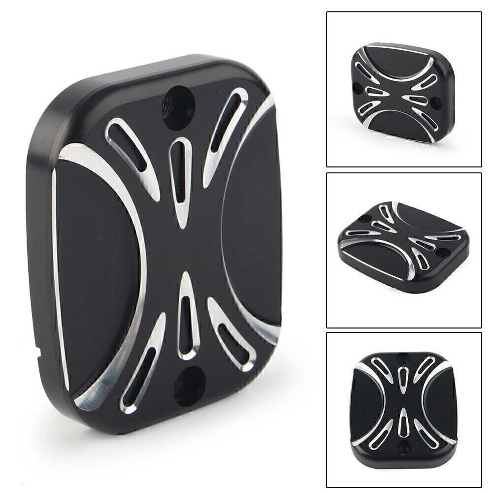Brake Reservoir Master Cylinder Cover for Harley FLSTF Softail Fat Boy 08-15 BLK