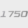 Lund Boat Decal 2339230 - 1750 Metallic Silver Sticker 6 1/2 X 1 1/2 Inch