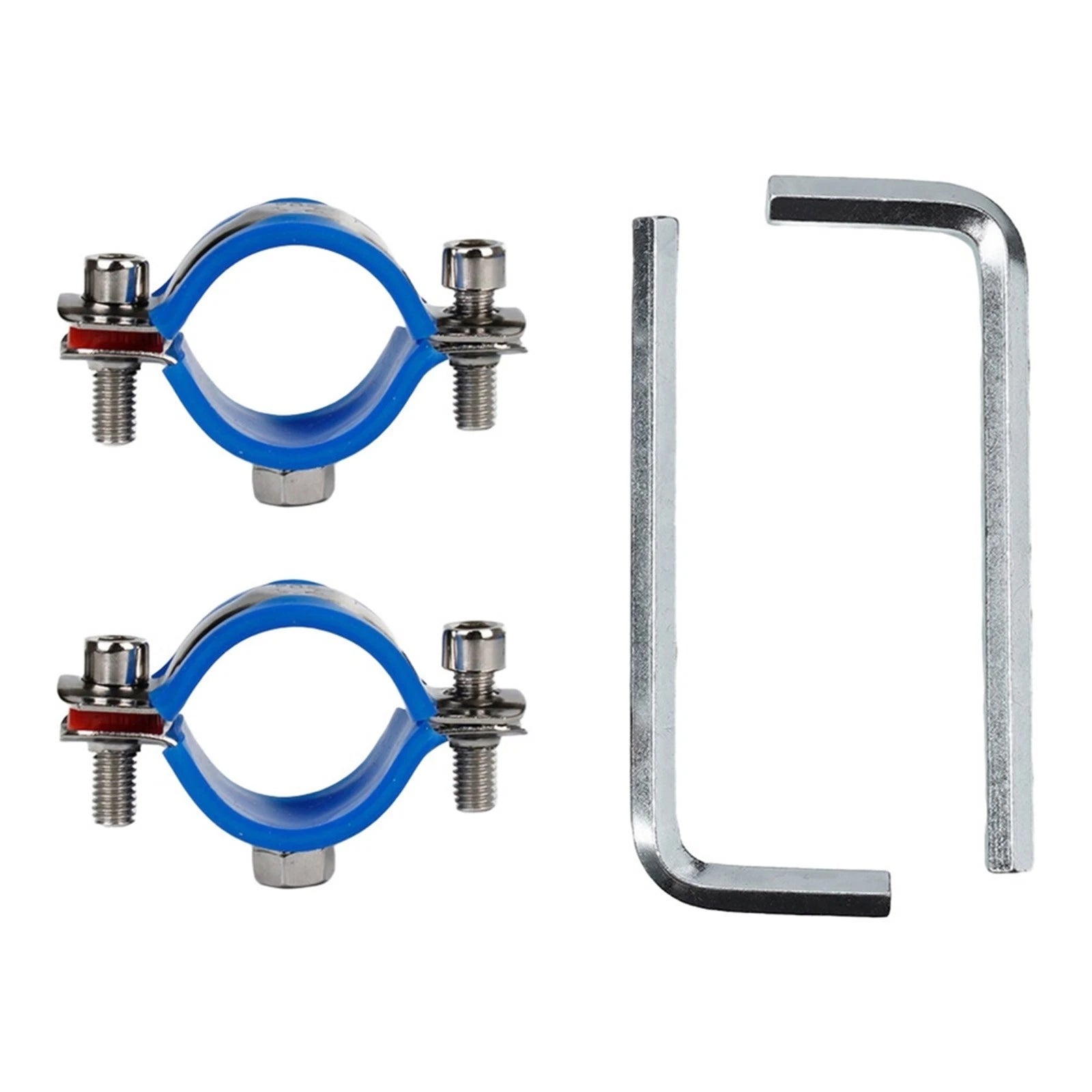 2PC Adjustable Fixing Pipe Clamp Kit with Wrench for Office and Home Chairs