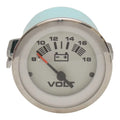 Teleflex Lido White Boat Volt Gauge 59656 - 2 Inch