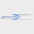 US Marine Boat Hull Graphic Decals - Blue Stickers (set of 2)