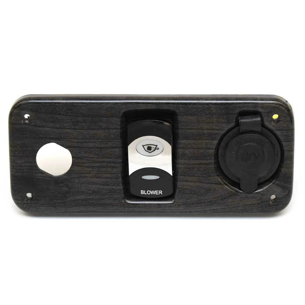 Rinker Boat Ignition Switch Panel 501340 - 270 - 290 Woodgrain with 12V