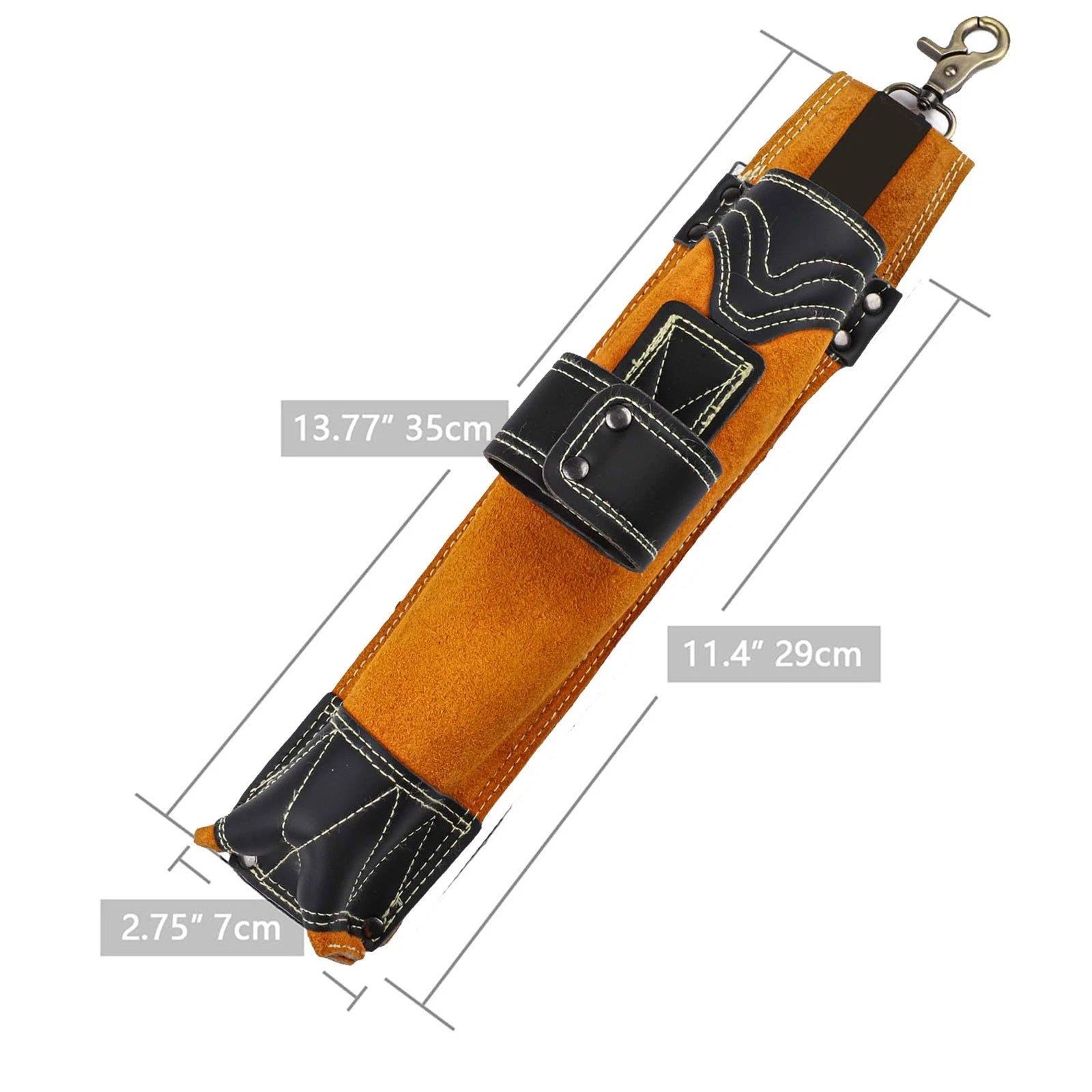 Cowhide Suede Welding Rod Bag for 20 Rods with Thick Flame Resistant Leather