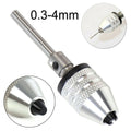 Rotary Tool Mini 0.3-3.4mm Keyless Drill Bit Chuck Adapter Screwdriver
